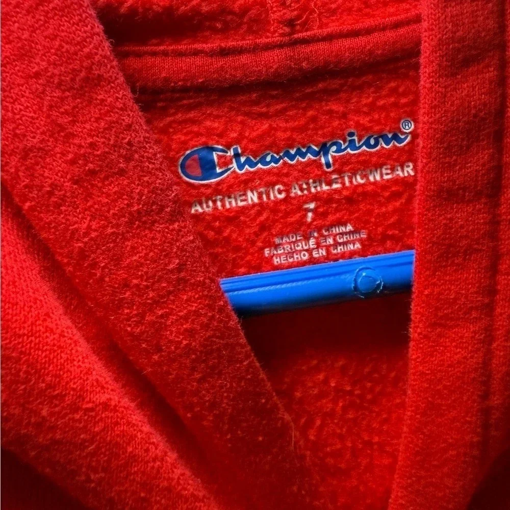 Champion Pullover Hoodie Boys Size 7 Red
